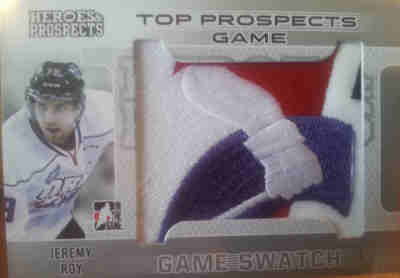 14-15 Leaf ITG Heroes & Prospects Game Swatch Jeremey Roy 