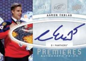 14-15 Upper Deck Ice Hockey Ice Premieres Autograph Patch Aaron Ekblad