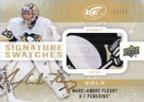 14-15 Upper Deck Ice Hockey Ice Signature Swatches Marc-Andre Fleury 