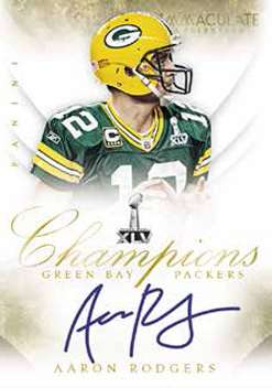 2014 Panini Immaculate Collection Champions Aaron Rodgers