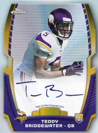 2014 Topps Chrome Mini Football Rookie Die-Cut Autograph Teddy Bridgewater