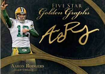 2014 Topps Five Star Football Golden Graphs Aaron Rodgers