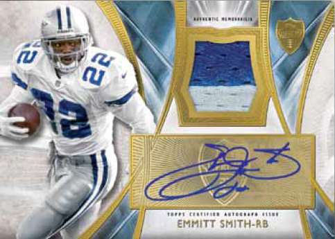 2014 Topps Supreme Football Autographed Patches Blue Emmitt Smith 
